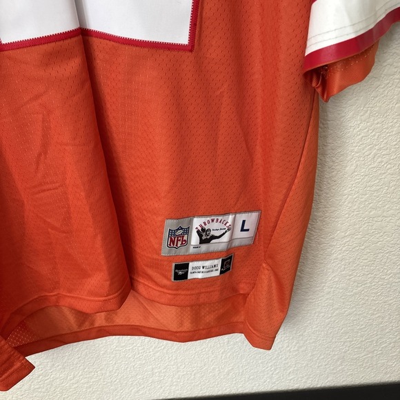 Reebok  Doug Williams Tampa Bay Buccaneers #12 Orange Jersey L - Picture 5 of 16